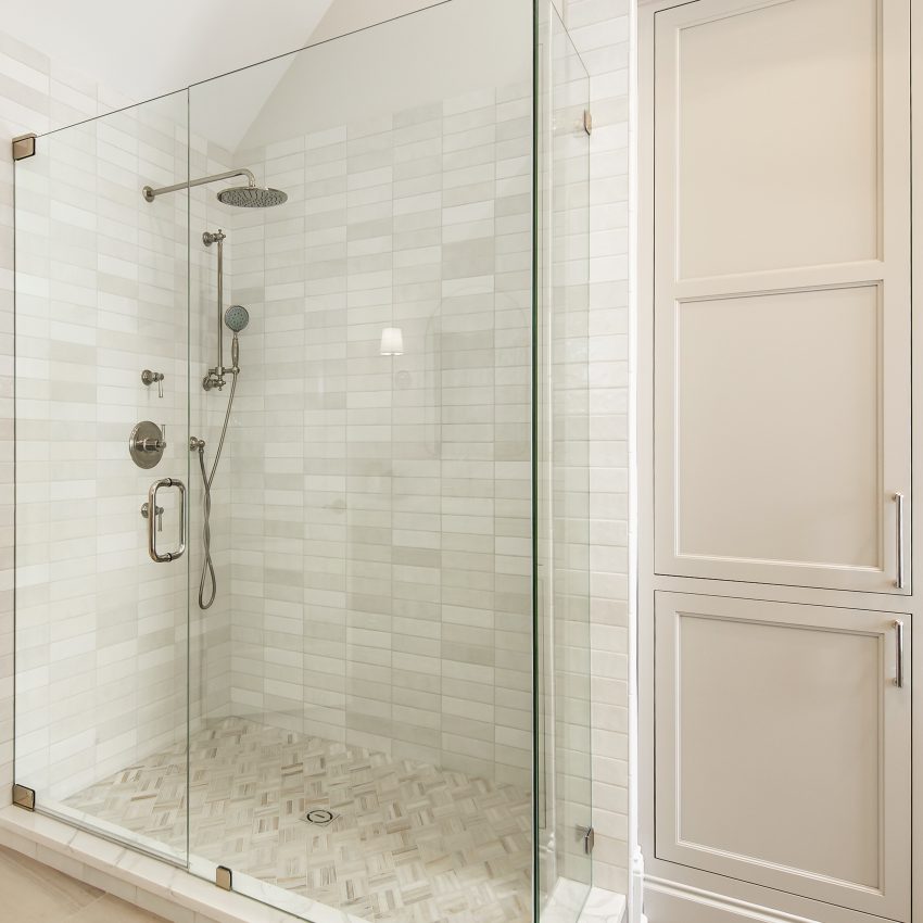 Custom shower featured in an Oak Brook bathroom remodel